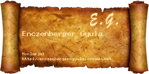 Enczenberger Gyula névjegykártya